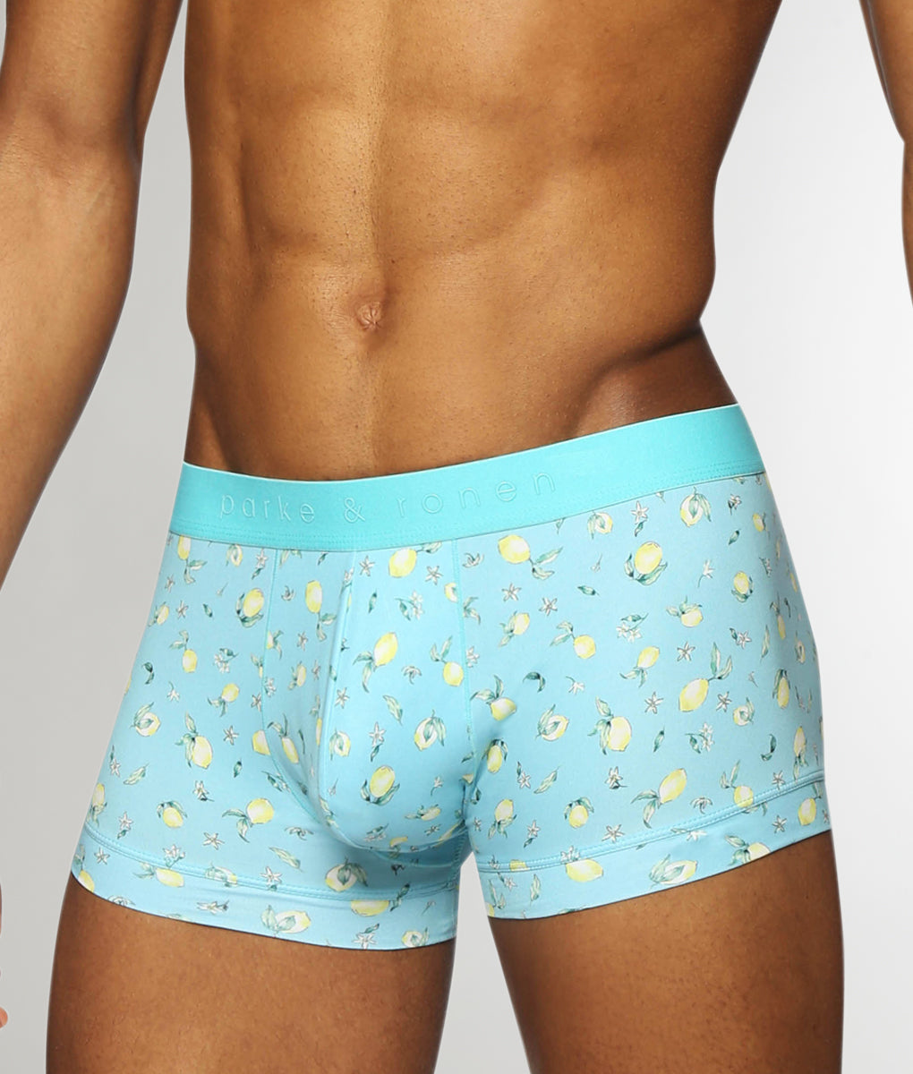 Parke & Ronen Printed Low-Rise Trunk Parke & Ronen Printed Low-Rise Trunk Meyer-lemon-blue