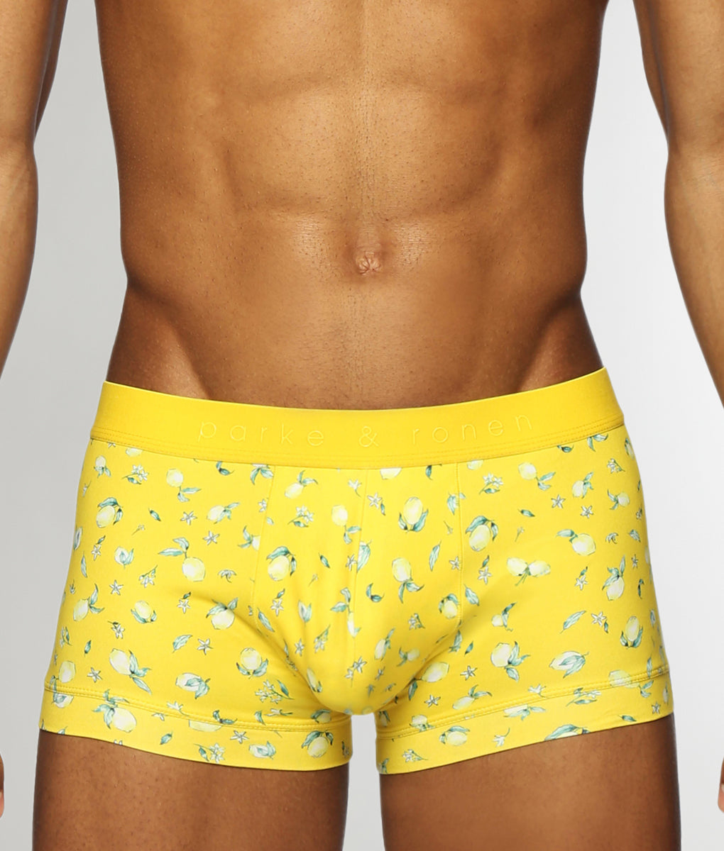 Parke & Ronen Printed Low-Rise Trunk Parke & Ronen Printed Low-Rise Trunk Meyer-lemon-yellow