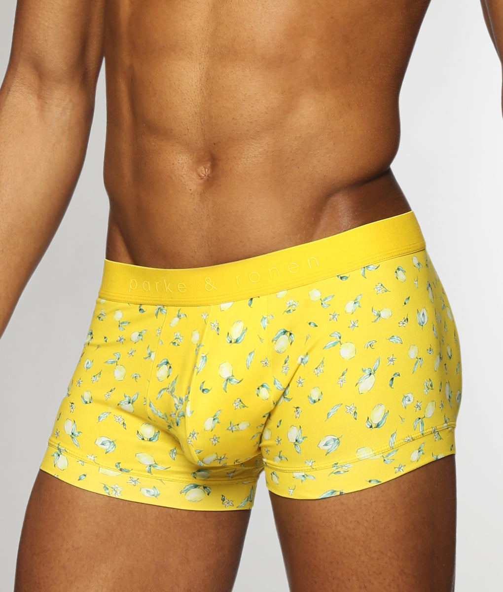 Parke & Ronen Printed Low-Rise Trunk Parke & Ronen Printed Low-Rise Trunk Meyer-lemon-yellow