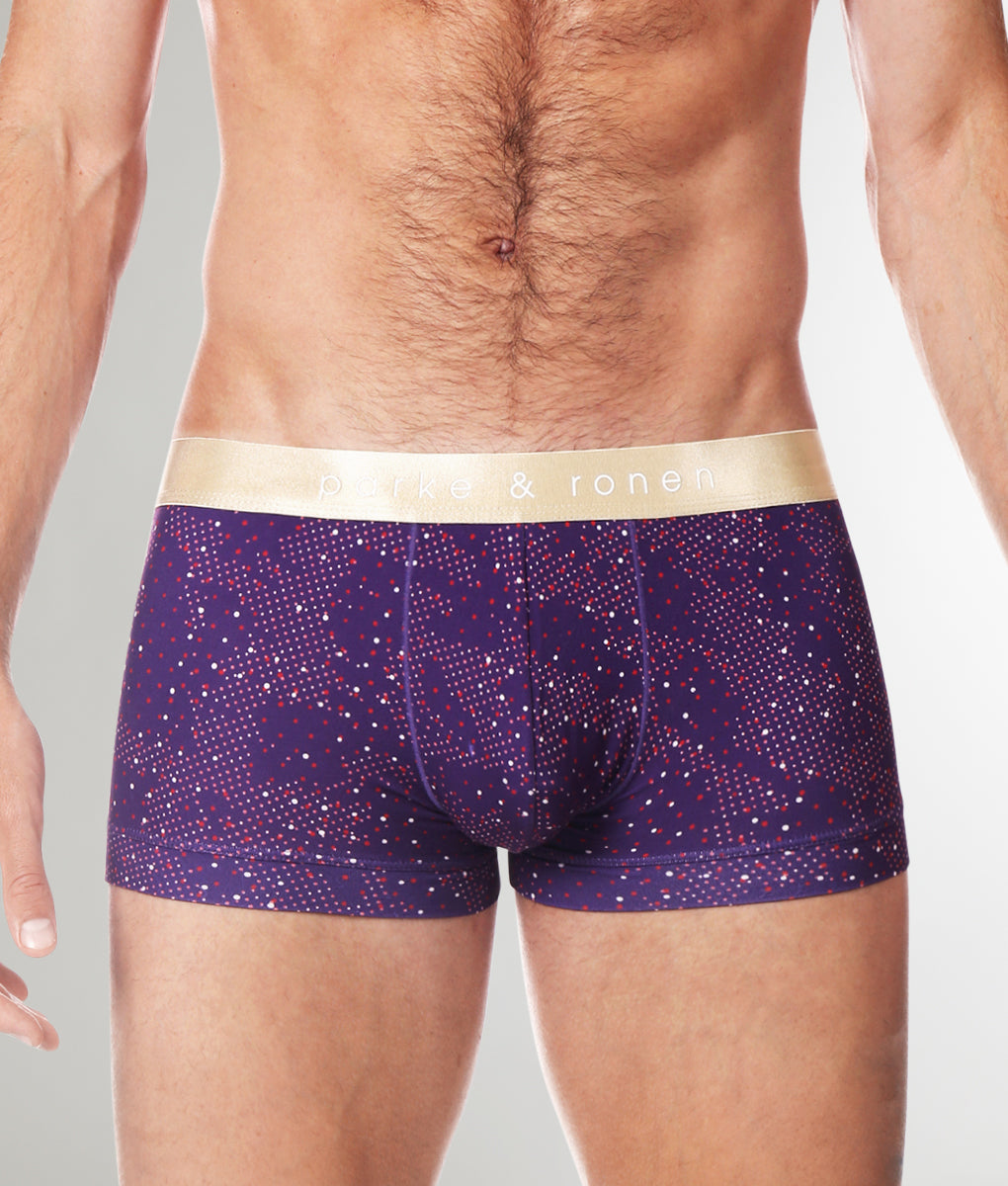 Parke & Ronen Printed Low-Rise Trunk Parke & Ronen Printed Low-Rise Trunk Violet-andromeda