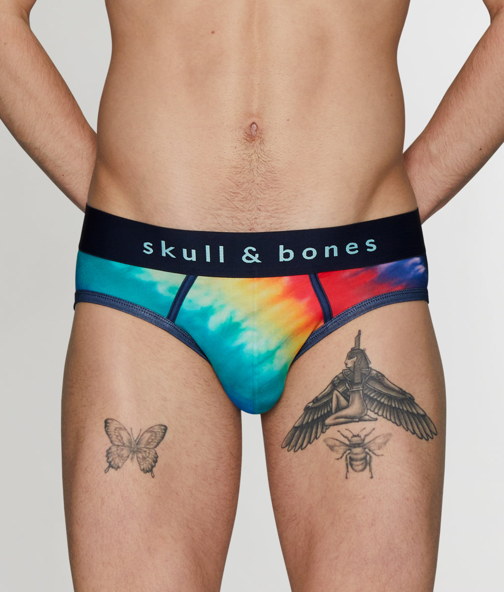 Skull & Bones Rainbow Tie Dye Brief - Underwear Expert