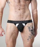 Timoteo Letterman Jockstrap Black