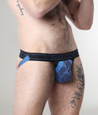 Timoteo Letterman Jockstrap Blue