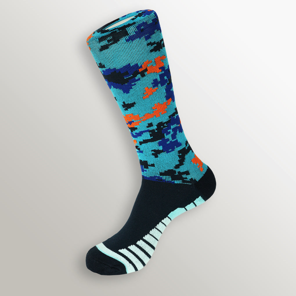 Unsimply Stitched Camo Pixels Athletic Sock Unsimply Stitched Camo Pixels Athletic Sock Blue-multi