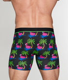 Unsimply Stitched Flamingo Palm Tree Boxer Brief Unsimply Stitched Flamingo Palm Tree Boxer Brief Black