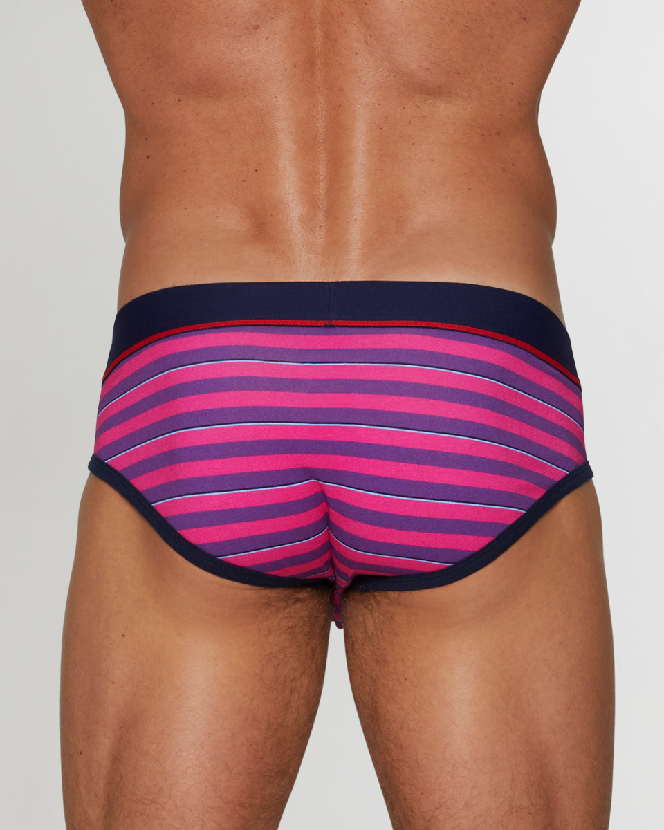 Unsimply Stitched Safety Stripe Brief Unsimply Stitched Safety Stripe Brief Pink-purple