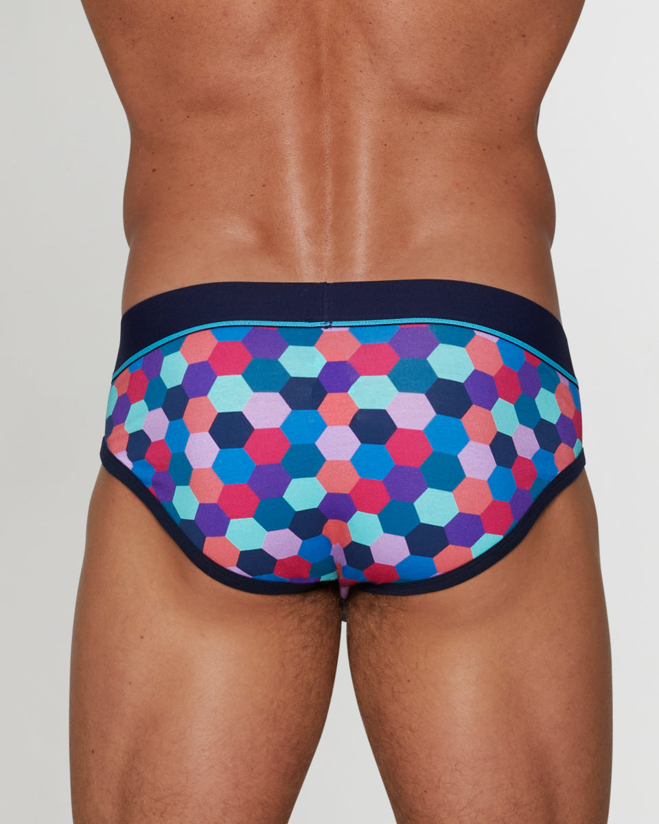 Unsimply Stitched Honeycomb Brief Unsimply Stitched Honeycomb Brief Blue-pink-multi