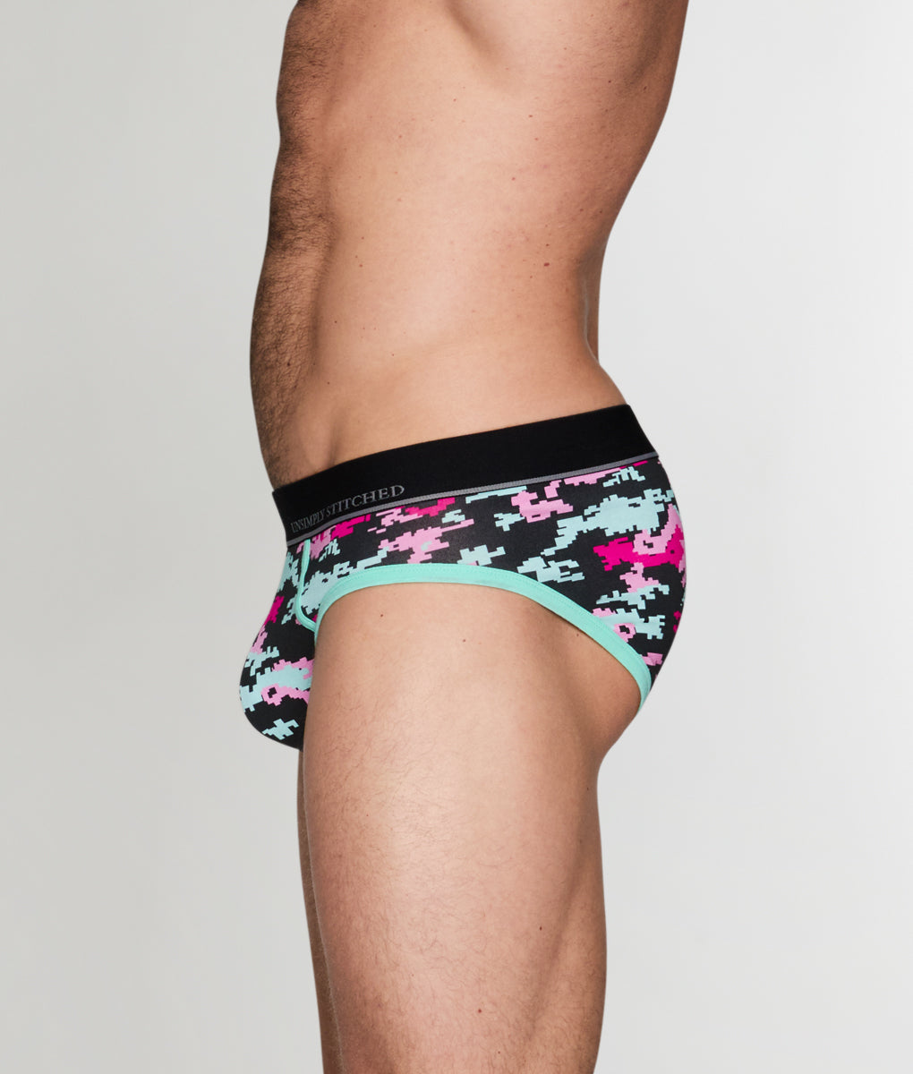 Unsimply Stitched Digital Camo Brief Unsimply Stitched Digital Camo Brief Black-camo