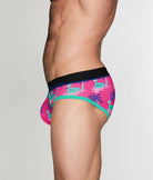 Unsimply Stitched Flamingo Palm Tree Brief Unsimply Stitched Flamingo Palm Tree Brief Pink