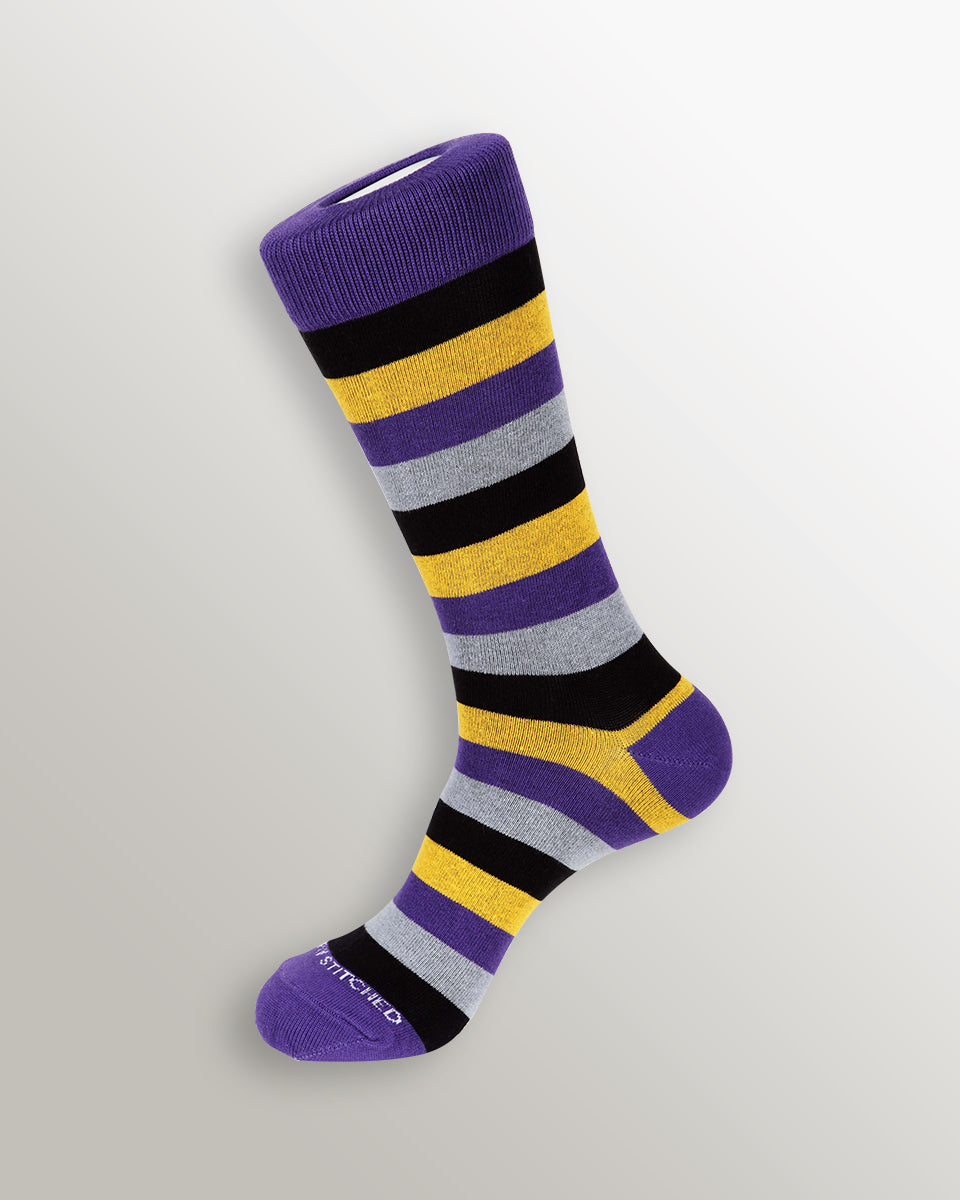 Unsimply Stitched Core Stripe Sock Unsimply Stitched Core Stripe Sock Core-purple