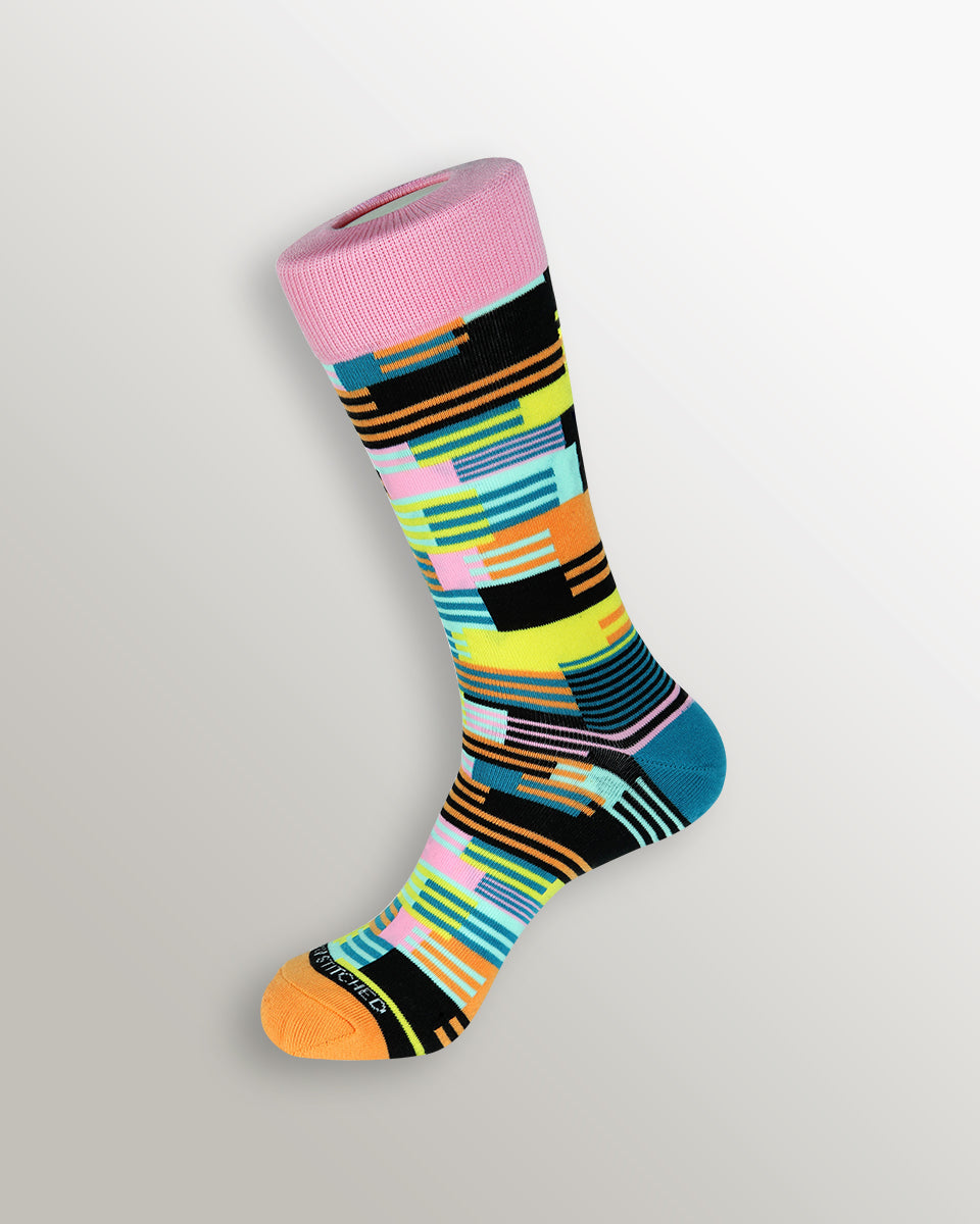 Unsimply Stitched Block Stripe Sock Unsimply Stitched Block Stripe Sock Block-stripe