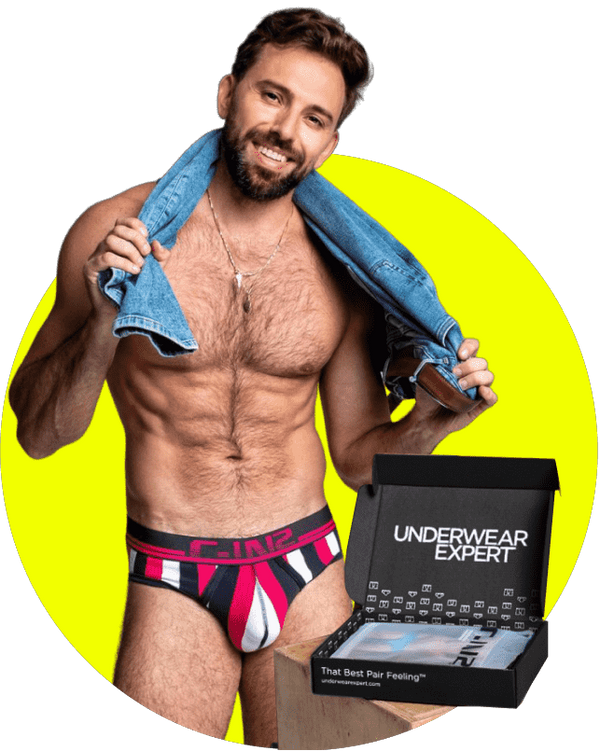 Underwear Expert Men's Thongs Curated Mystery Box, 2 Pairs 