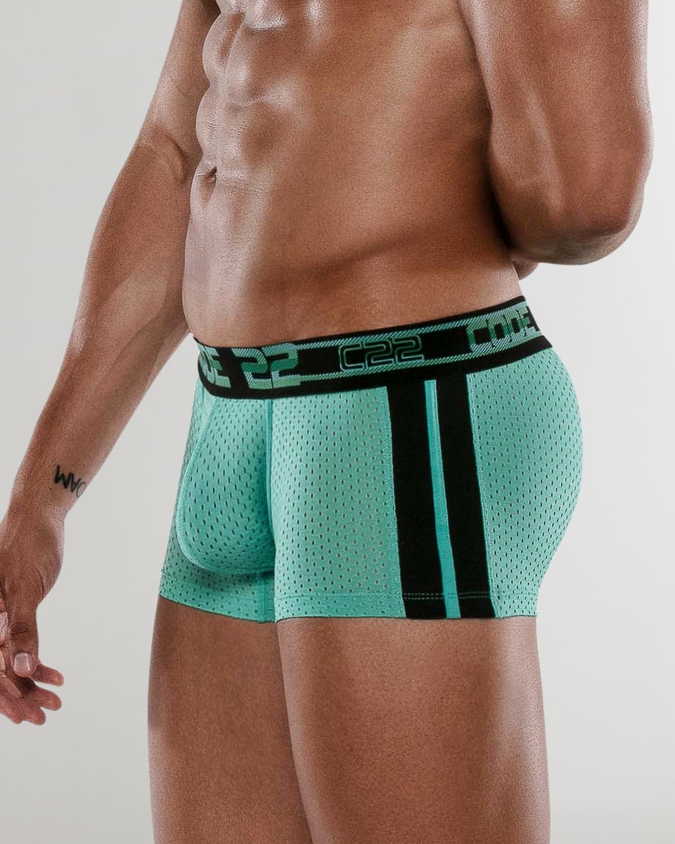 CODE 22 Sport Mesh Push-Up Trunk Turquoise
