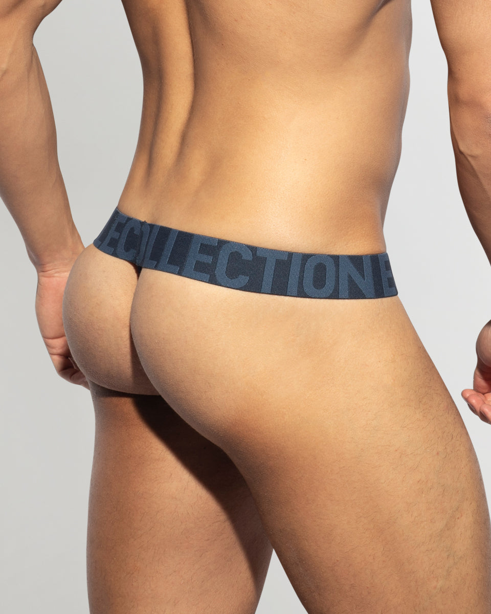 ES Collection Basic Cotton Thong Navy