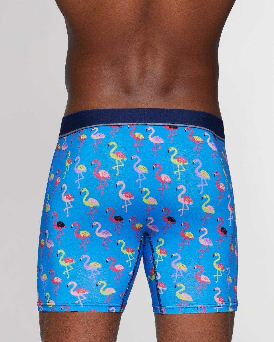 Unsimply Stitched Flamingo Boxer Brief Unsimply Stitched Flamingo Boxer Brief Blue-flamingo