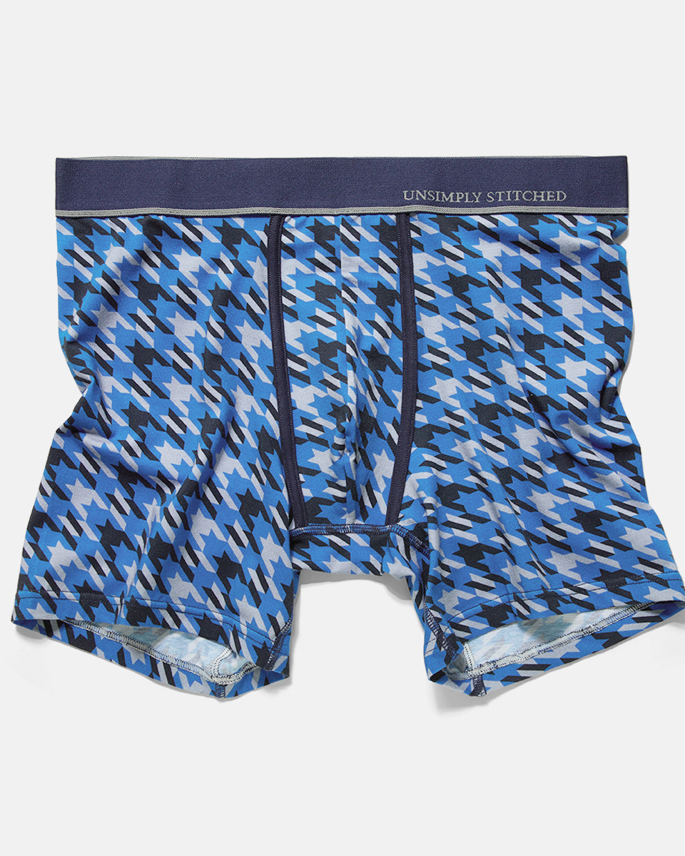 Unsimply Stitched Houndstooth Boxer Brief Unsimply Stitched Houndstooth Boxer Brief Blue-grey
