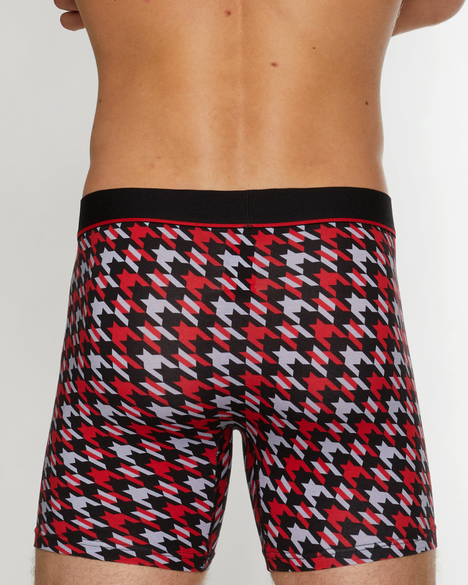 Unsimply Stitched Houndstooth Boxer Brief Unsimply Stitched Houndstooth Boxer Brief Red-grey