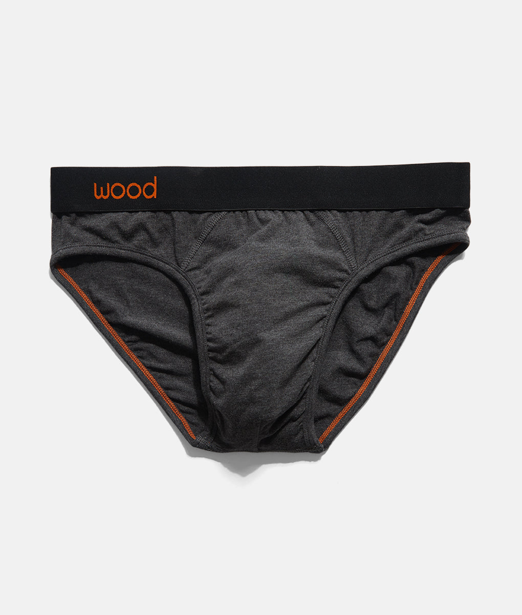 Buy Wood Underwear Boxer Brief (XX-Large, Charcoal) at
